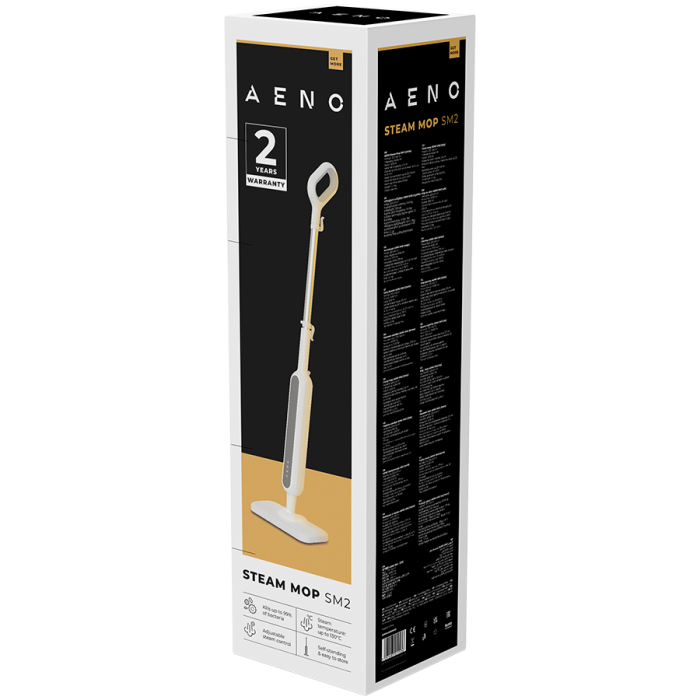 AENO Steam Mop SM2: 1200W, 130°C, IPX4, Tank Volume 275mL, 3 steam modes, self-standing [14]