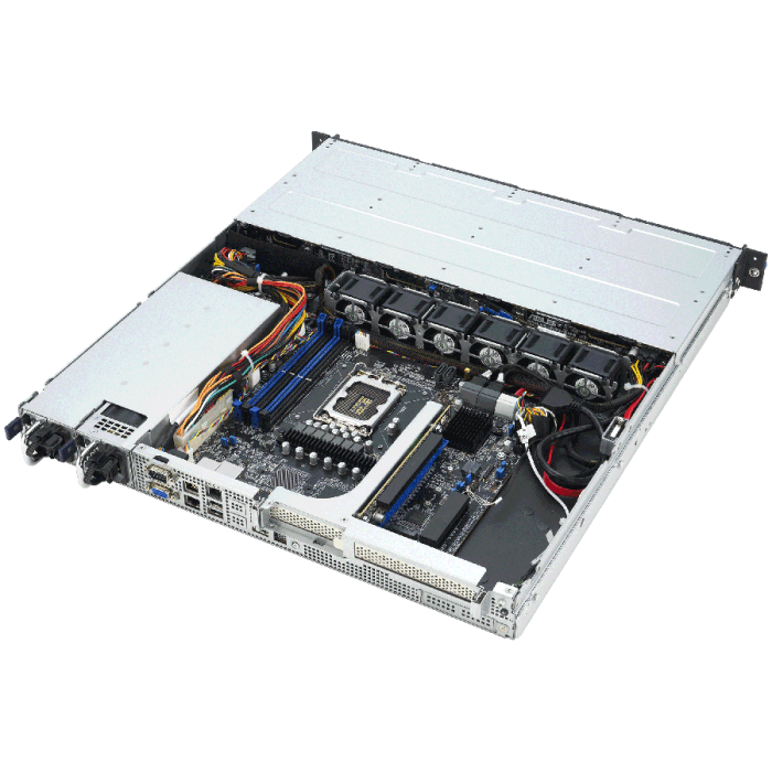 ASUS RS300-E12-RS4/450W 1U server barebone, UP, 4x3.5" Hot-Swap HDD Bays, 4 DIMM slots, 2 x 1Gb I210AT, 1 x Mgmt LAN, 1+1 Redundant 450W [4]