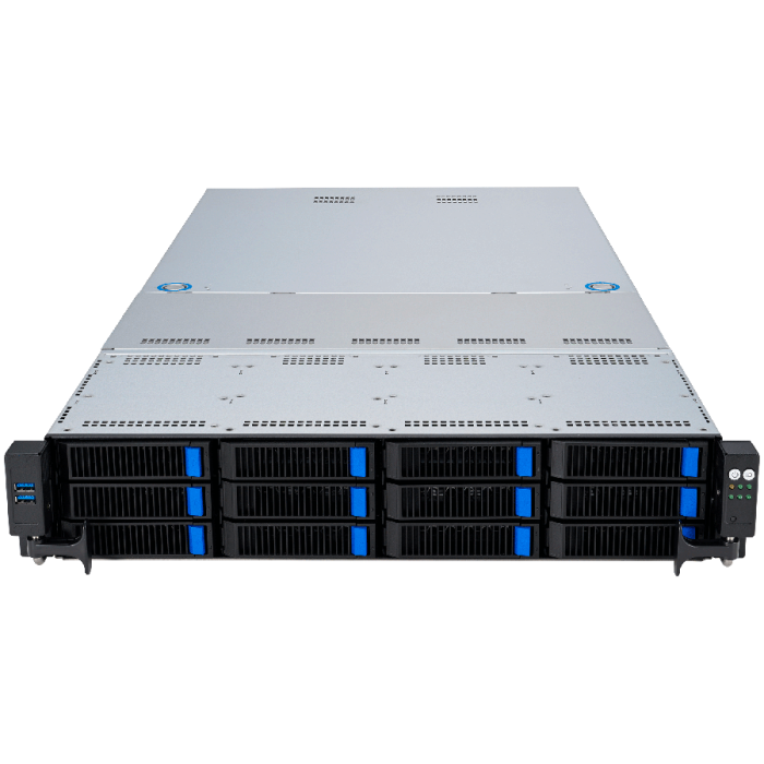 Asus RS521A-E12-RS12U AMD EPYC 9005 single-processor 2U server supports up to 24 DIMM, 12 NVMe, 5xPCIe 5.0 slots, 2xM.2, OCP 3.0, 2xdual-slot GPUs, and ASUS ASMB11-iKVM [2]