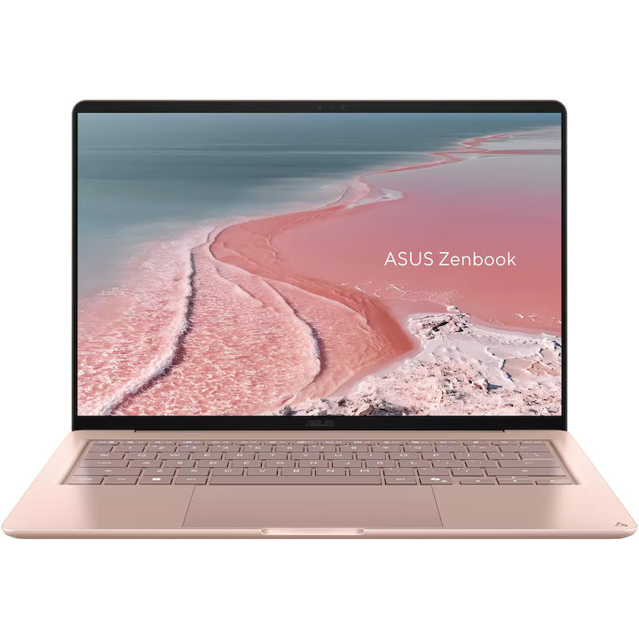 Laptop ASUS Zenbook 14 14 inch FHD OLED AMD Ryzen AI 7 345 16GB 512GB SSD Windows 11 Home Ceraluminum Rose Pink [2]