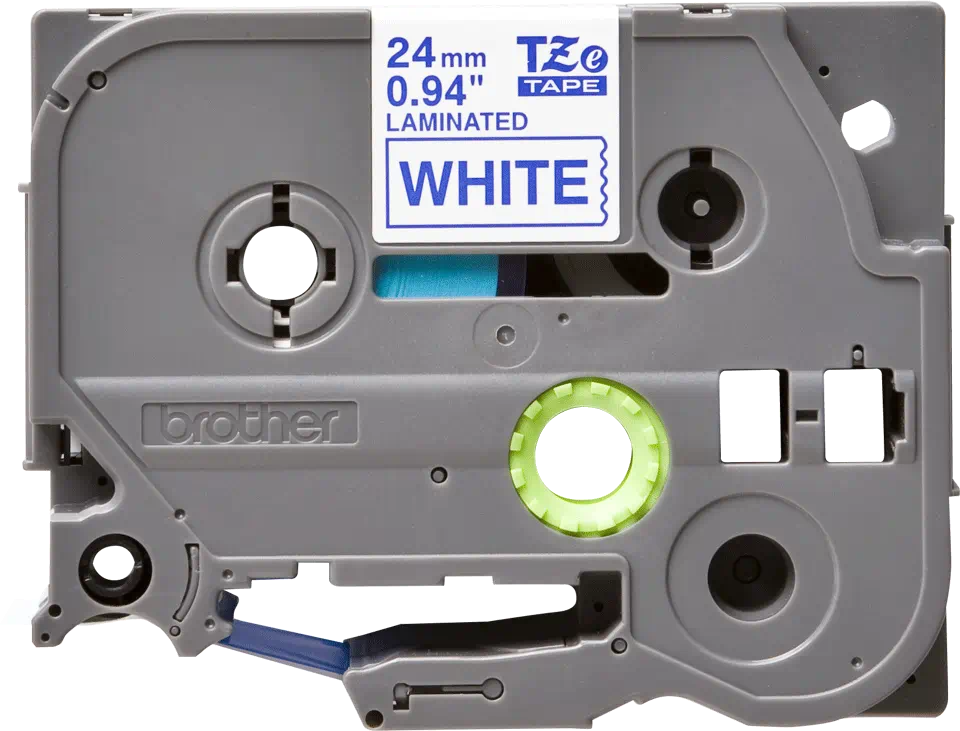 Brother TZ253 BLUE ON WHITE 24mm TAPE [2]
