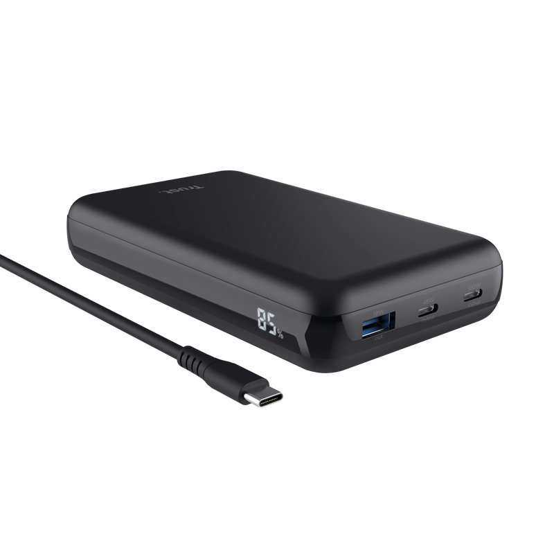 Baterie externa pentru laptop Trust Laro, 100W, interval voltaj 5 V - 20 V, negru [4]