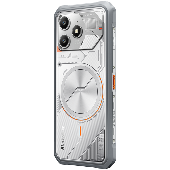 Blackview FORT100 LTE 6.56-inch HD+ 1612x720 90Hz 8+128GB MT Helio G81 Octa-Core 2.0GHz 13MP Front 16MP Rear NFC MIL-STD-810H 5000mAh Fingerprint Android 16 Lunar White [7]