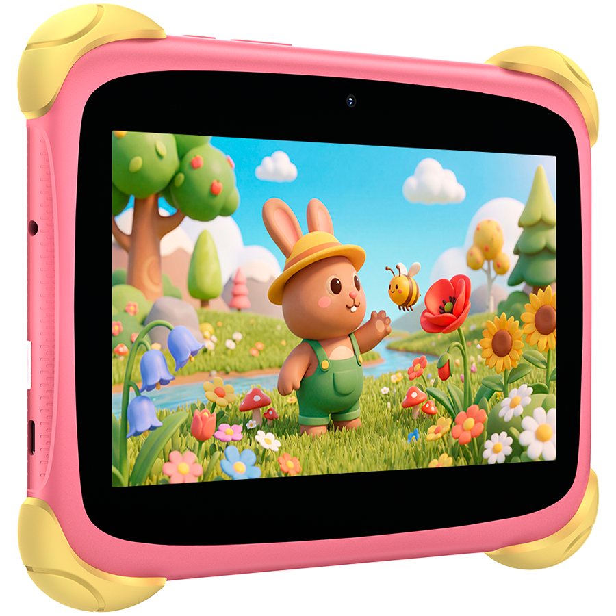Blackview Link 1 Kids Mini WiFi6 7-inch 1024x600 HD+ 60Hz RK3562 2.0Hz 3GB+32GB 3000mAh Cam 2MP 5MP Stylus glass protector Handle Stand design Android 16 Sweet Pink [2]