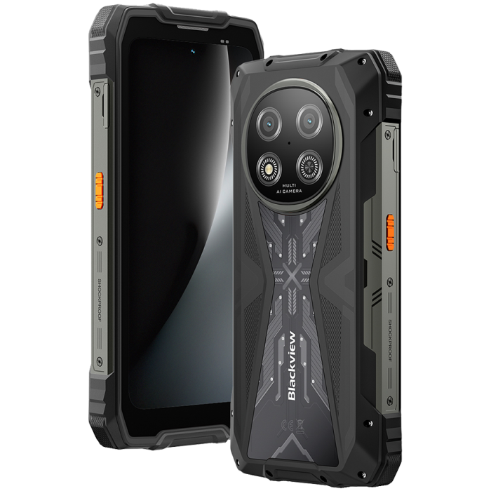 Blackview ROCK 2 5G 6.67-inch HD+ 1640x720 120Hz 12+256GB Unosoc T8100 Octa-Core 2.2GHz 13MP Front 16MP Rear NFC FG MIL-STD-810H 15000mAh Fingerprint Android 16 Black [2]