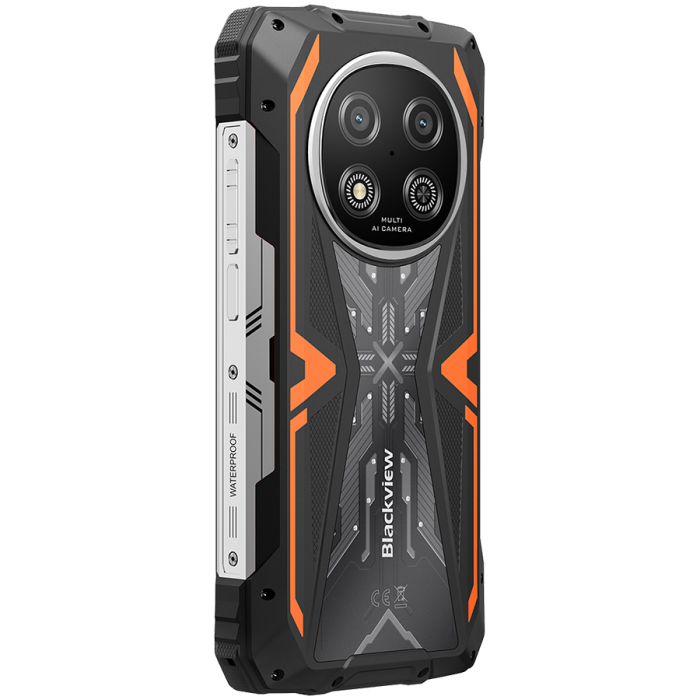 Blackview ROCK 2 5G 6.67-inch HD+ 1640x720 120Hz 12+256GB Unosoc T8100 Octa-Core 2.2GHz 13MP Front 16MP Rear NFC FG MIL-STD-810H 15000mAh Fingerprint Android 16 Orange [7]