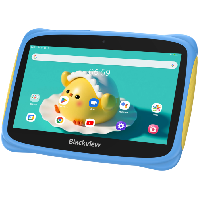 Blackview Tab 3 Kids, Blue, 7-inch HD 1024x600, 7731E Quad-core 1.3GHz, Front 0.3MP; Rear 2MP Camera, 2GB/32GB, 3280mAh battery, NO Charging Doke 3.0 Go (Android 13), WiFi version, 802.11 b/g/n(2.4GHz [3]