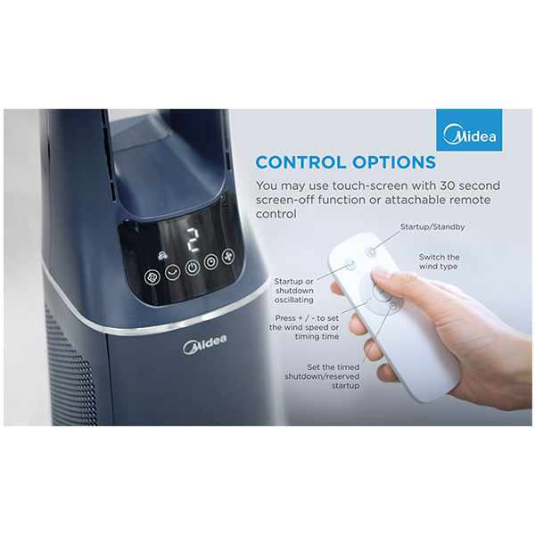 Bladeless Fan & air purifier, Smart WiFi, digital with IOT and remote, H13 HEPA filter, 10 speeds, wide oscillation, ION mode, up to 48 m2, timer, INTELLIGENT WIND, sleep mode, Led display [9]