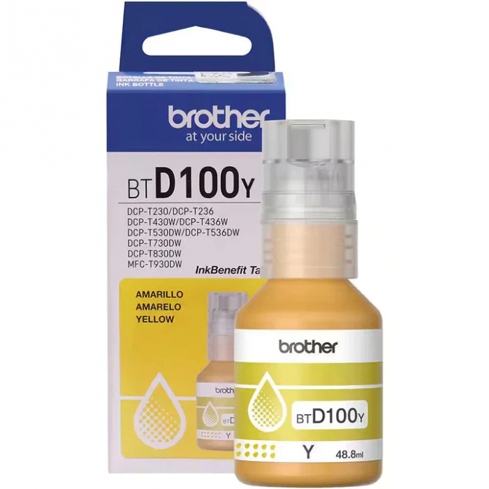Brother BTD100Y, Flacon Original Cerneală Yellow [1]