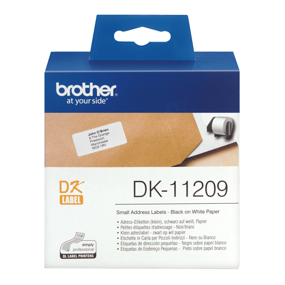 Rolă de etichete originală Brother DK-11209 – negru pe alb, 29mm x 62mm [2]