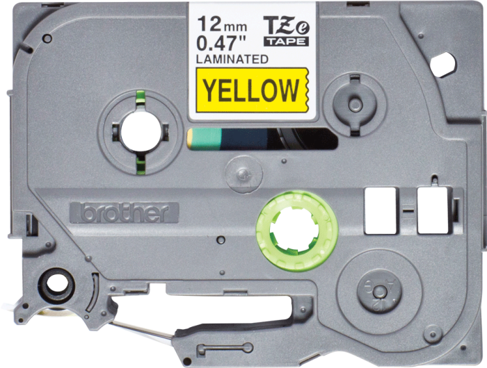 Casetă cu bandă de etichete originală Brother TZe-631S – negru pe galben de 12 mm lățime [2]