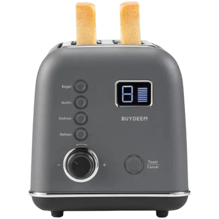 BUYDEEM 2 Slice Automatic Metal Toaster, model DT730E, color Ink Grey, EU [6]