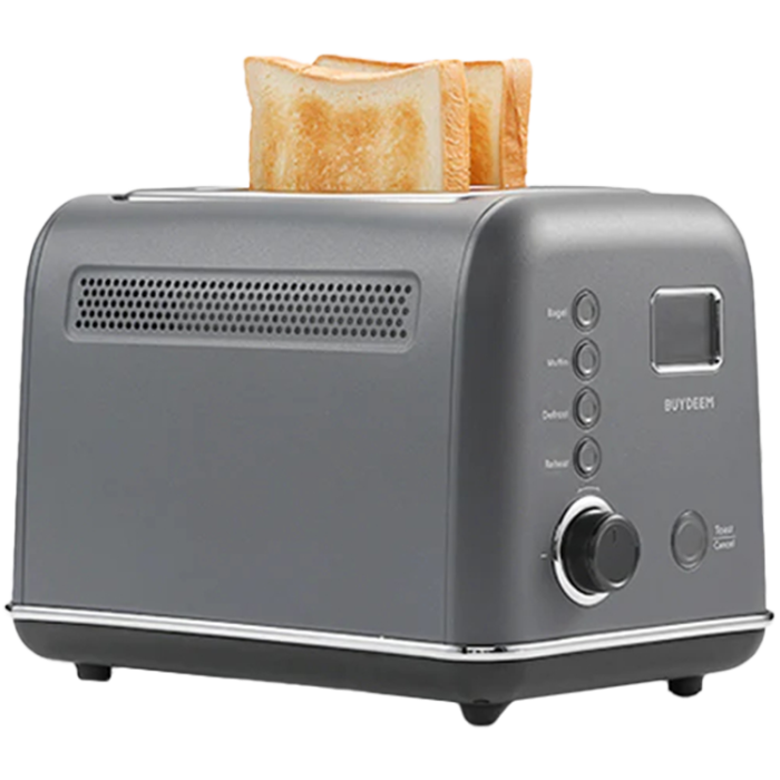 BUYDEEM 2 Slice Automatic Metal Toaster, model DT730E, color Ink Grey, EU [4]
