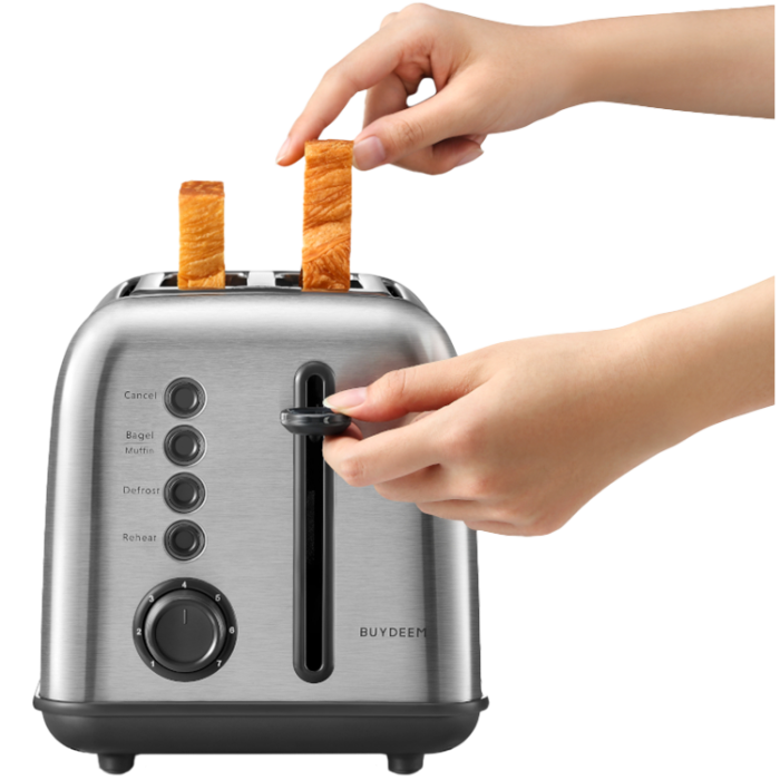 BUYDEEM 2 Slice Toaster, model DT620E, color Stainless Steel, EU [4]