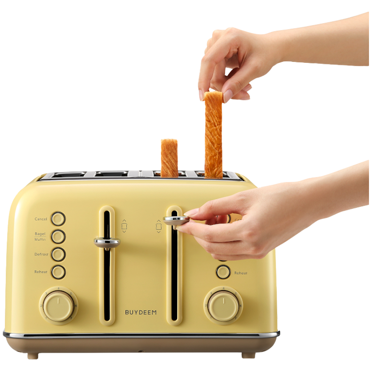 BUYDEEM 4 Slice Toaster, model DT640E, color Mellow Yellow, EU [6]