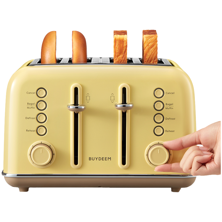 BUYDEEM 4 Slice Toaster, model DT640E, color Mellow Yellow, EU [5]