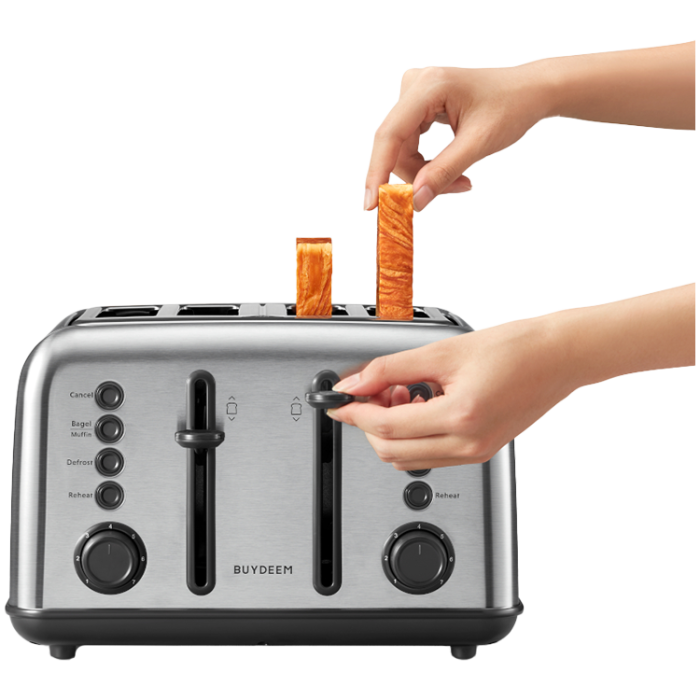 BUYDEEM 4 Slice Toaster, model DT640E, color Stainless Stell, EU [4]