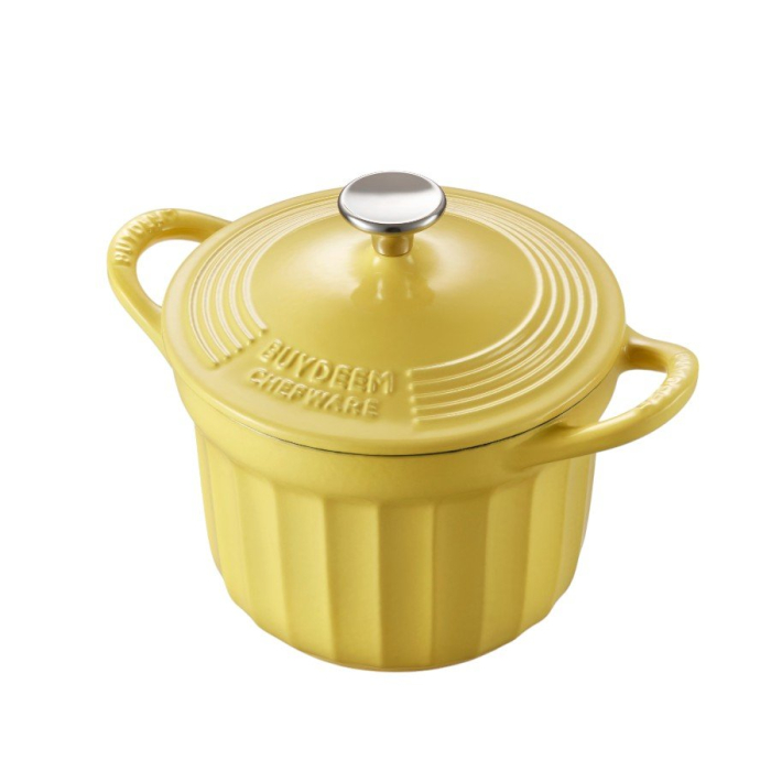 BUYDEEM Enameled Cast Iron Dutch Oven 1,8L, model CP541, color Mellow Yellow [2]