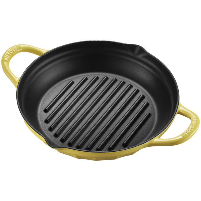 BUYDEEM Enameled Cast Iron Grill Pan 26 cm, model CP553, color Mellow Yellow [2]