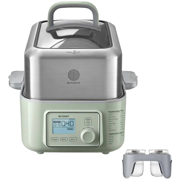 BUYDEEM Multi function Digital Food Steamer, model G564, color Cozy Greenish, EU [2]