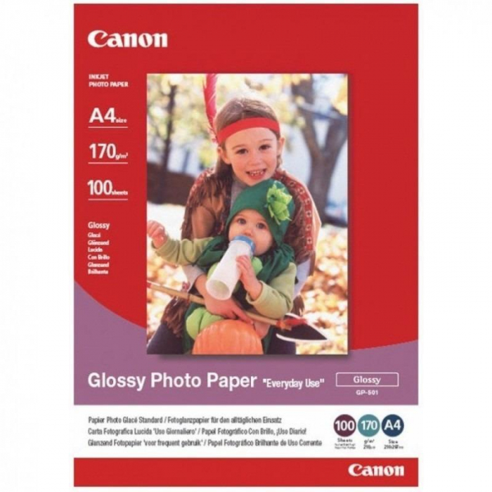 Hartie foto Canon GP-501 A4, dimensiune A4, 100 coli, tip glossy, greutate 170g/m2 [1]