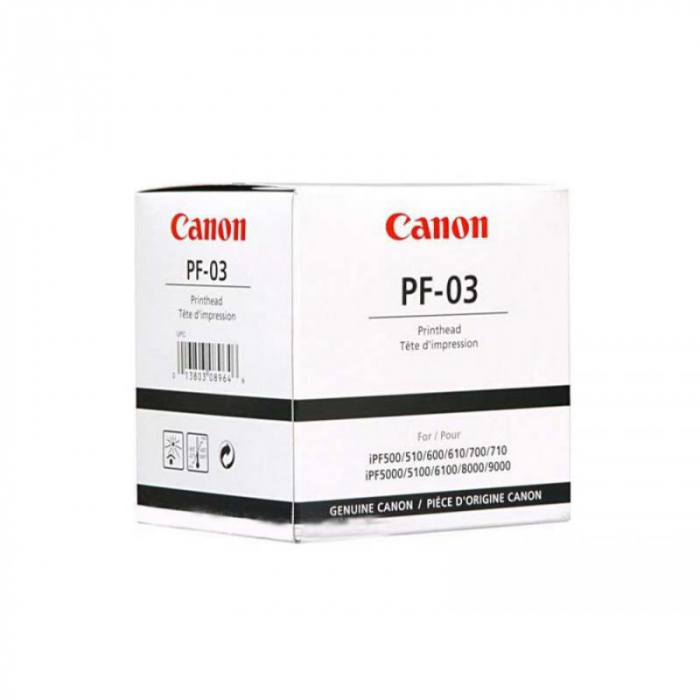 Printhead Canon PF-03, pentru Canon IPF 500, IPF 5000, IPF 510, IPF 5100, IPF 600, IPF 605, IPF 6100, IPF 6200, IPF 720, IPF 8000, LP 17, LP 24 [1]