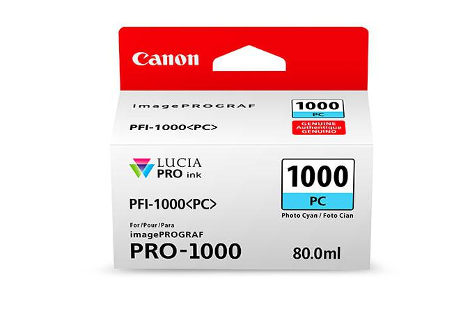 Cartus cerneala Canon PFI-1000PC, albastru foto (Photo Cyan) [1]