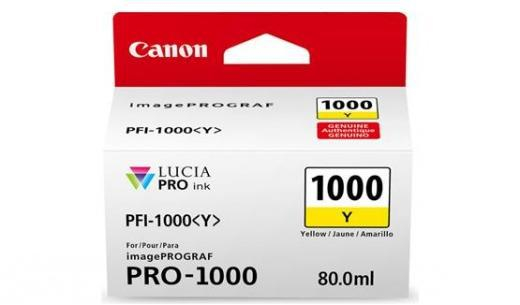 Cartus cerneala original Canon PFI-1000Y galben (Yellow), 80ml [1]