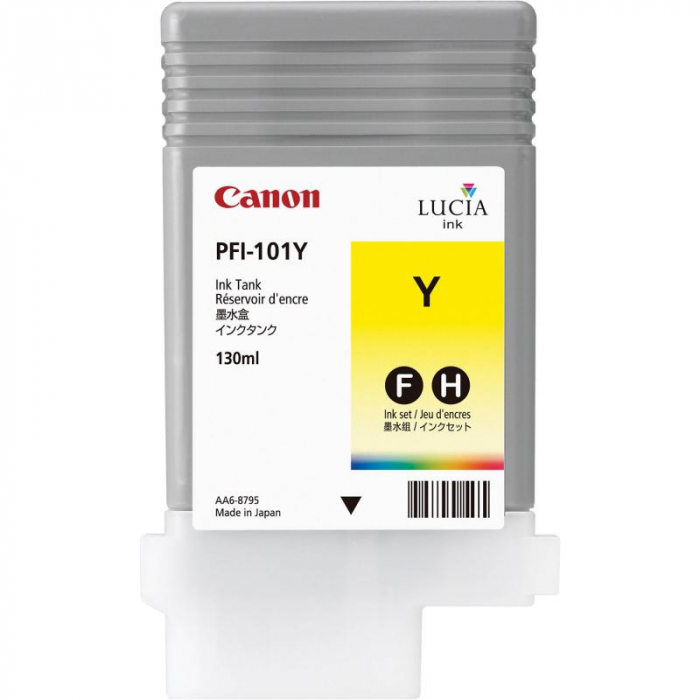 Cartus cerneala original Canon PFI-101Y galben (Yellow), 130ml [1]