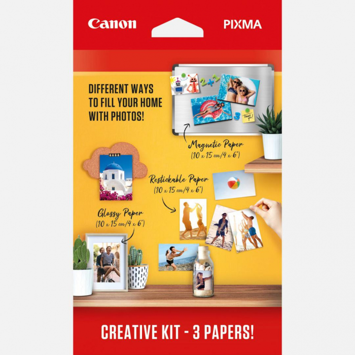 Hartie foto Canon Pixma Creative Kit (MG101 4x6 + RP-101 4x6 + PP201 4x6). [1]