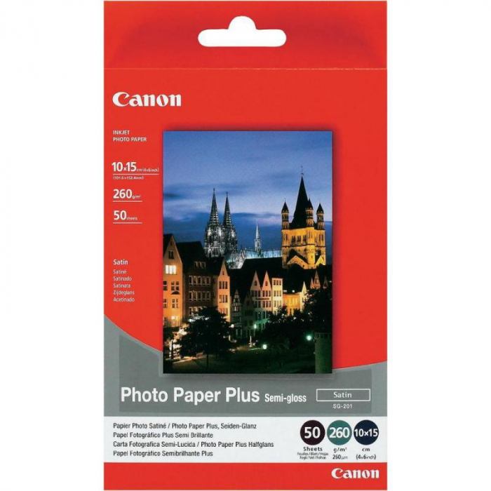 Hartie foto Canon SG-201S, dimensiune 10x15 cm, 100 coli, tip semi-glossy, greutate 170g/m2 [1]