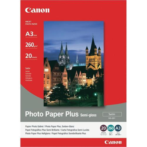 Hartie foto Canon SG-201A3, dimensiune A3, 20 coli, tip semi-gloss, greutate 260g/m2 [1]