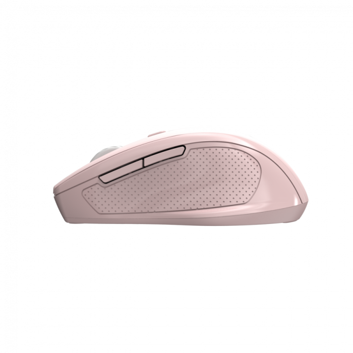 Canyon 6 buttons wireless 2.4Ghz mouse, MX8650A Sensor, DPI up to 1600,Injection case, 3 M life times left and right switches, 2xAAA battery, ABS material. Size: 105x71x40mm, Weight: 59g, Pink [5]