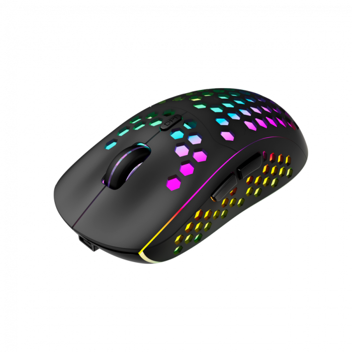 Canyon 7keys Gaming 2.4G wireless mouse, KA8 sensor, DPI up to 1600, rubber coating on panel, Huano 1million switch, 45cm PVC cable, ABS material. 400mAh battery, size: 125.8*63.7*41mm, weight: 95g, B [2]