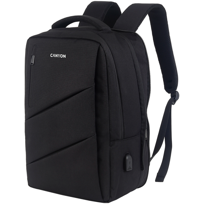 CANYON backpack BPE-5 Urban USB 15.6'' Black [2]