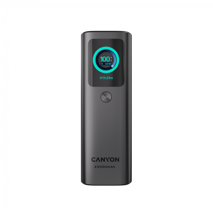 CANYON Built-in cable power bank OnPower 265 20000mAh 165W Aluminium Dark grey [3]