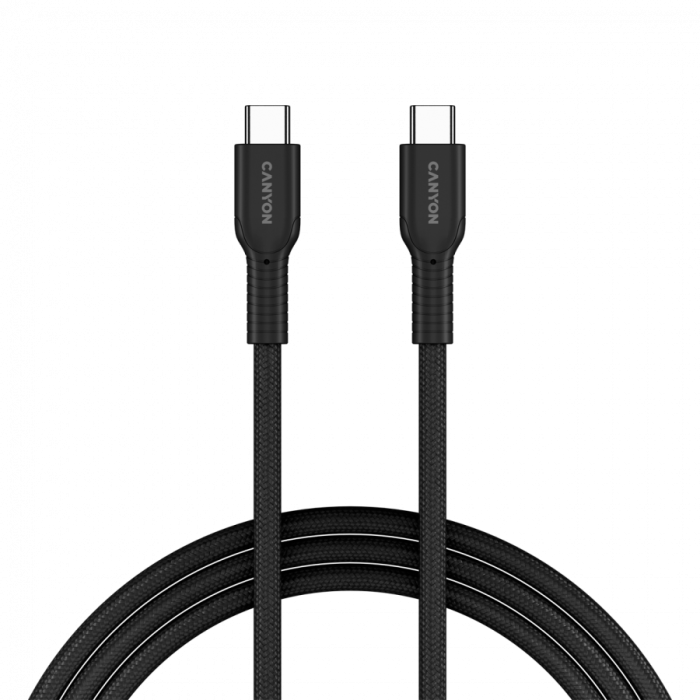 CANYON cable OnWire 60CL C-C 60W COLOR Braided 1m Black [4]