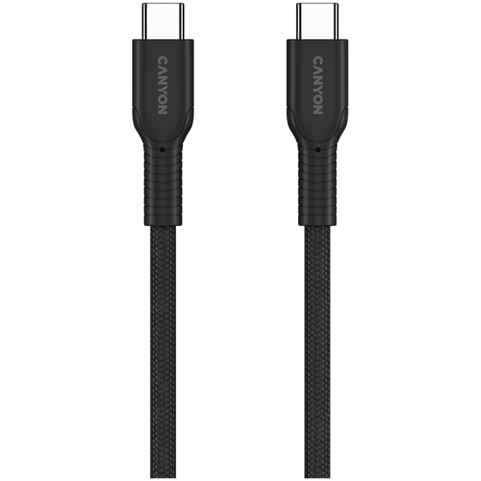 CANYON cable OnWire 60CL C-C 60W COLOR Braided 1m Black [3]