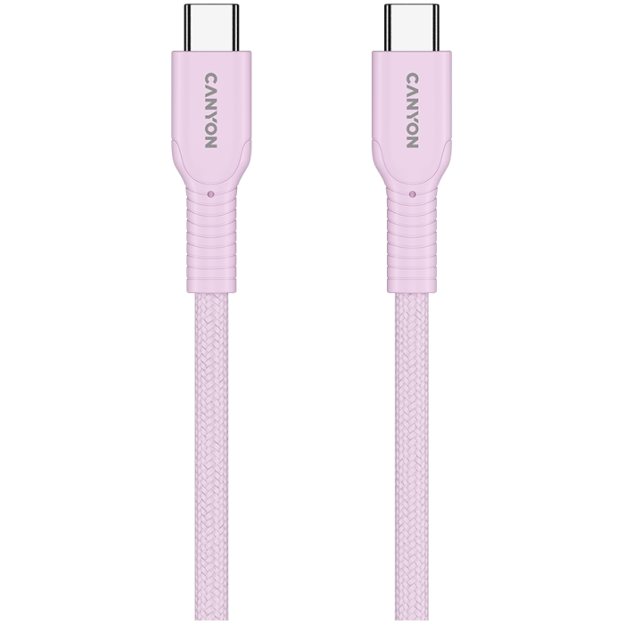 CANYON cable OnWire 60CL C-C 60W COLOR Braided 1m Pink [3]