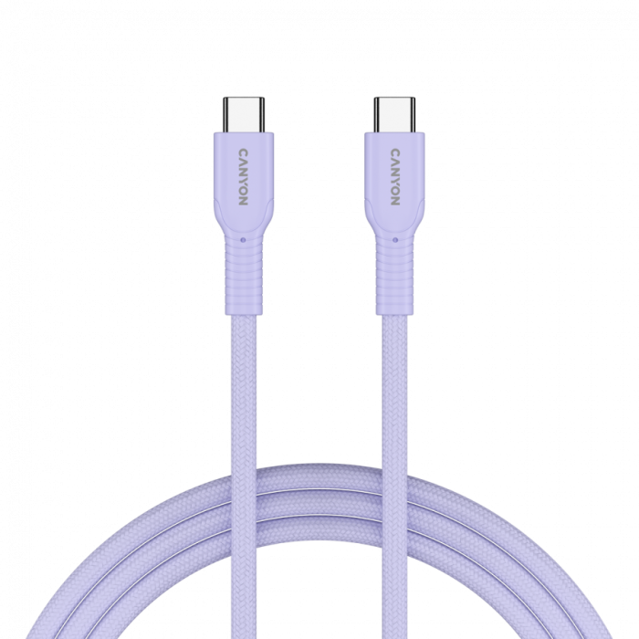 CANYON cable OnWire 60CL C-C 60W COLOR Braided 1m Purple [4]