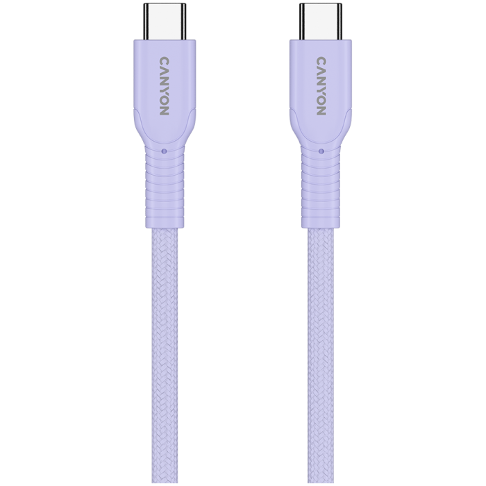 CANYON cable OnWire 60CL C-C 60W COLOR Braided 1m Purple [3]