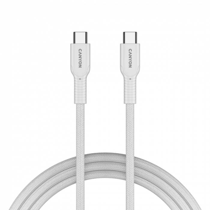 CANYON cable OnWire 60CL C-C 60W COLOR Braided 1m White [4]
