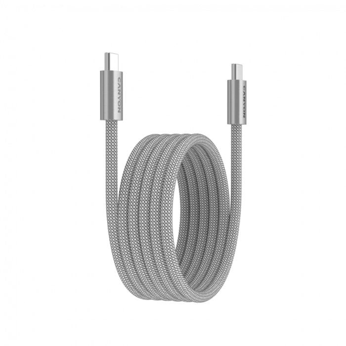 CANYON cable OnWire 60MG C-C 60W Magnet Braided 1m Light Grey [5]