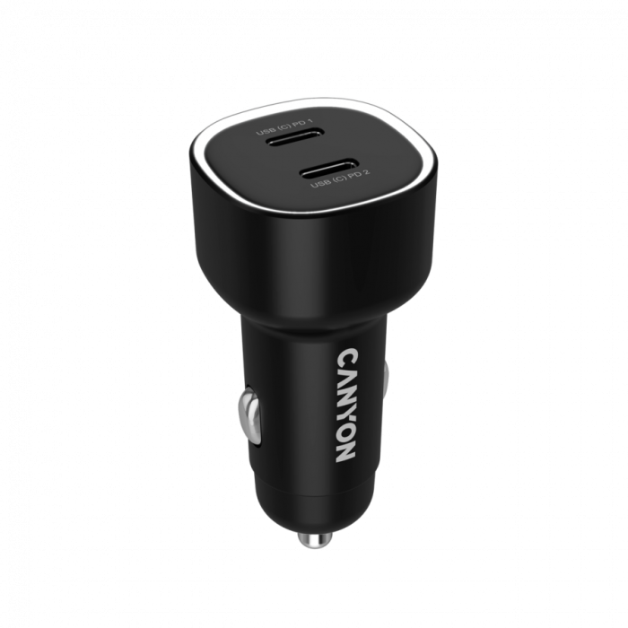 CANYON car charger OnDrive 60 PD 60W 2xUSB-C Black [3]