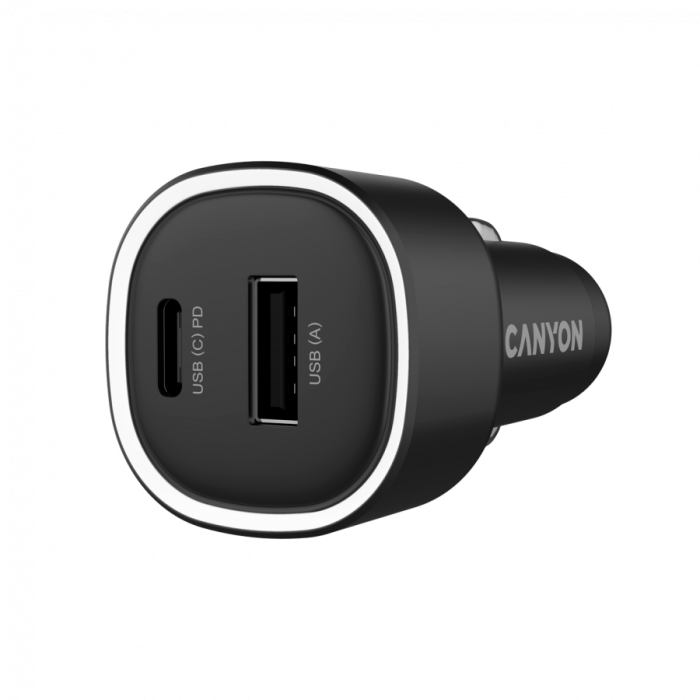 CANYON car charger OnDrive 85 PD 85W USB-A+USB-C Black [2]
