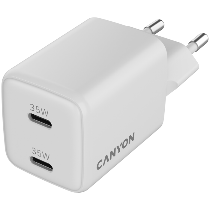 CANYON charger CU35CC GaN 35W 2xPD EU White [3]