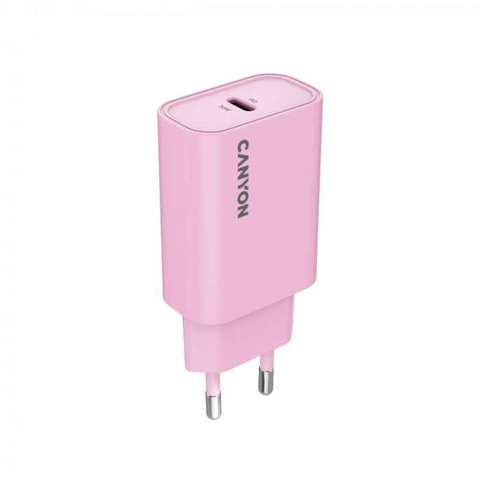 CANYON charger OnCharge 30CL Max Power 30W 1xPD EU Pink [3]