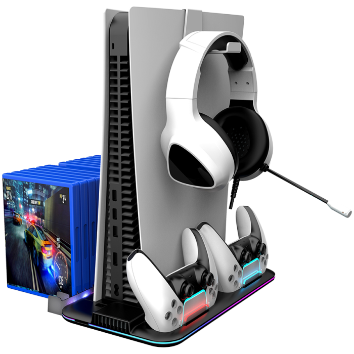 CANYON cooling stand CS-51 RGB PS5 Slim/DE Charge Black [5]