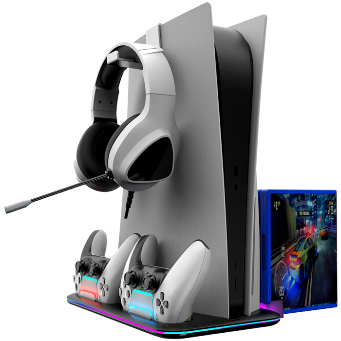 CANYON cooling stand CS-51 RGB PS5 Slim/DE Charge Black [4]