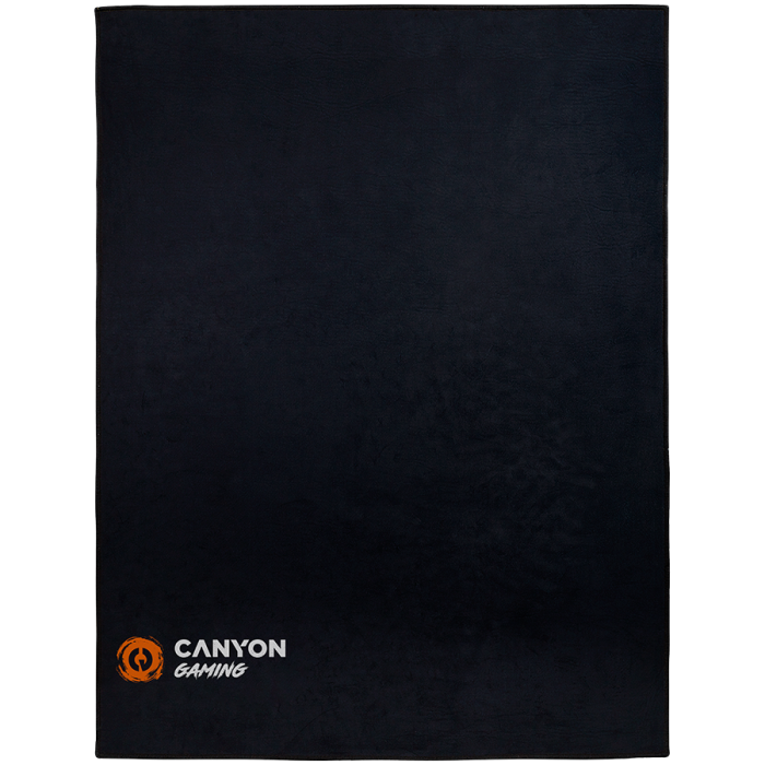 CANYON FM-01, floor mat for gaming chair Size: 100x130cm lower side:antislip basedurable polyester fabricColor: Black with canyon logo [1]